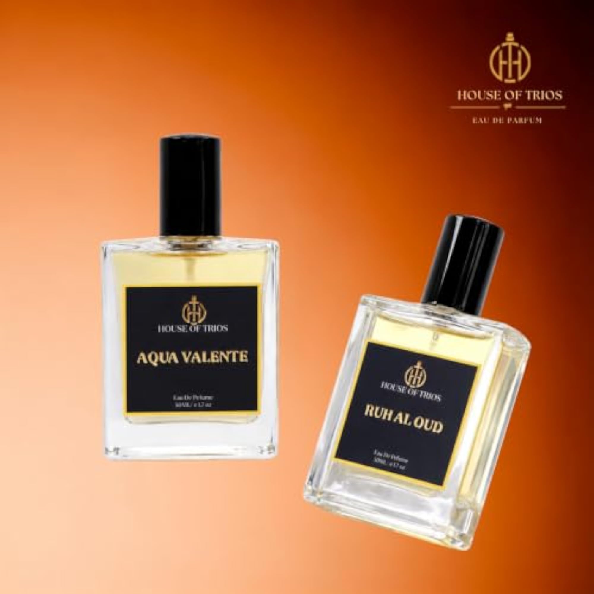 Ruh Al Oud & Aque Valente Eau De Parfum for Men, 100ml